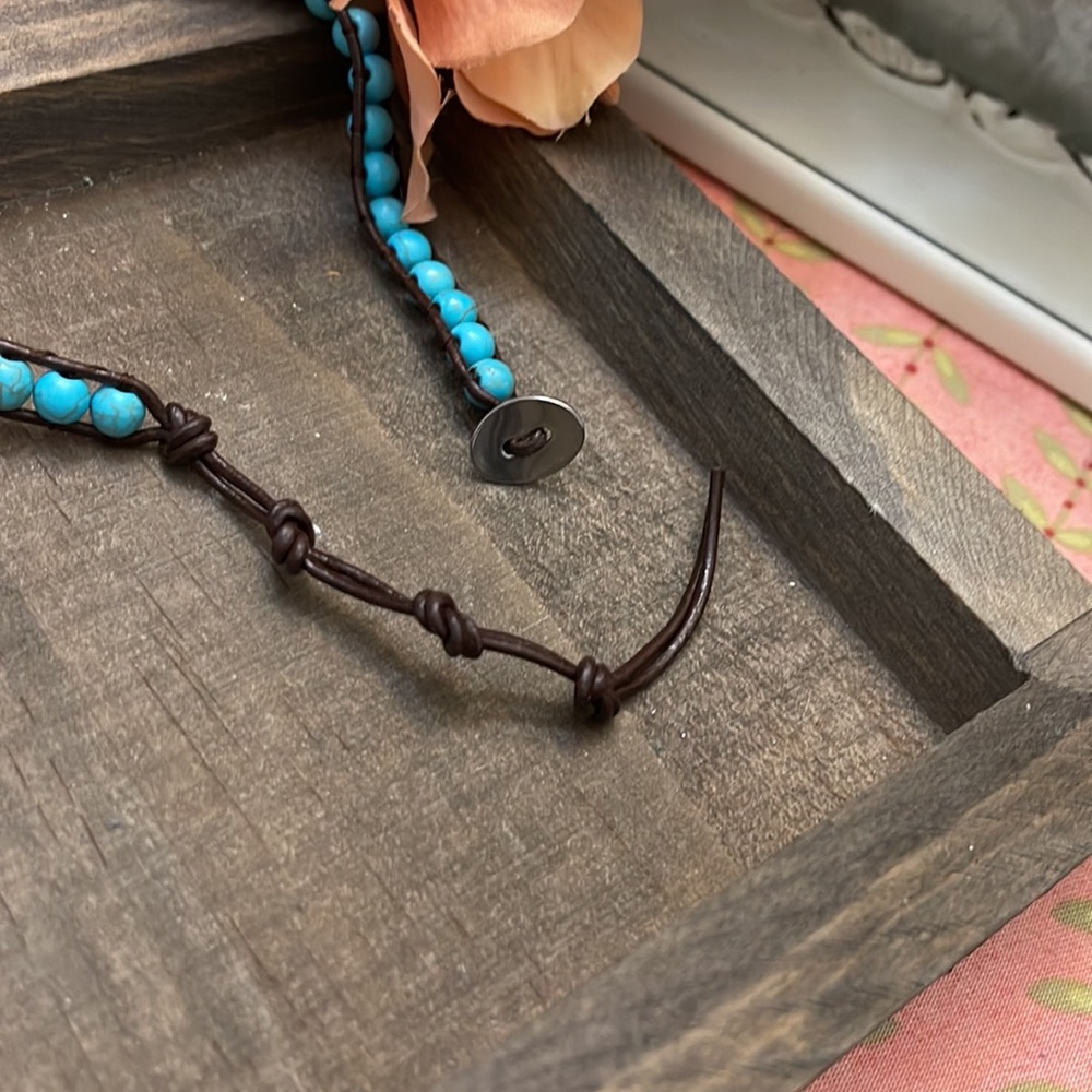 JBloom Turquoise beaded wrap - Picture 5 of 5